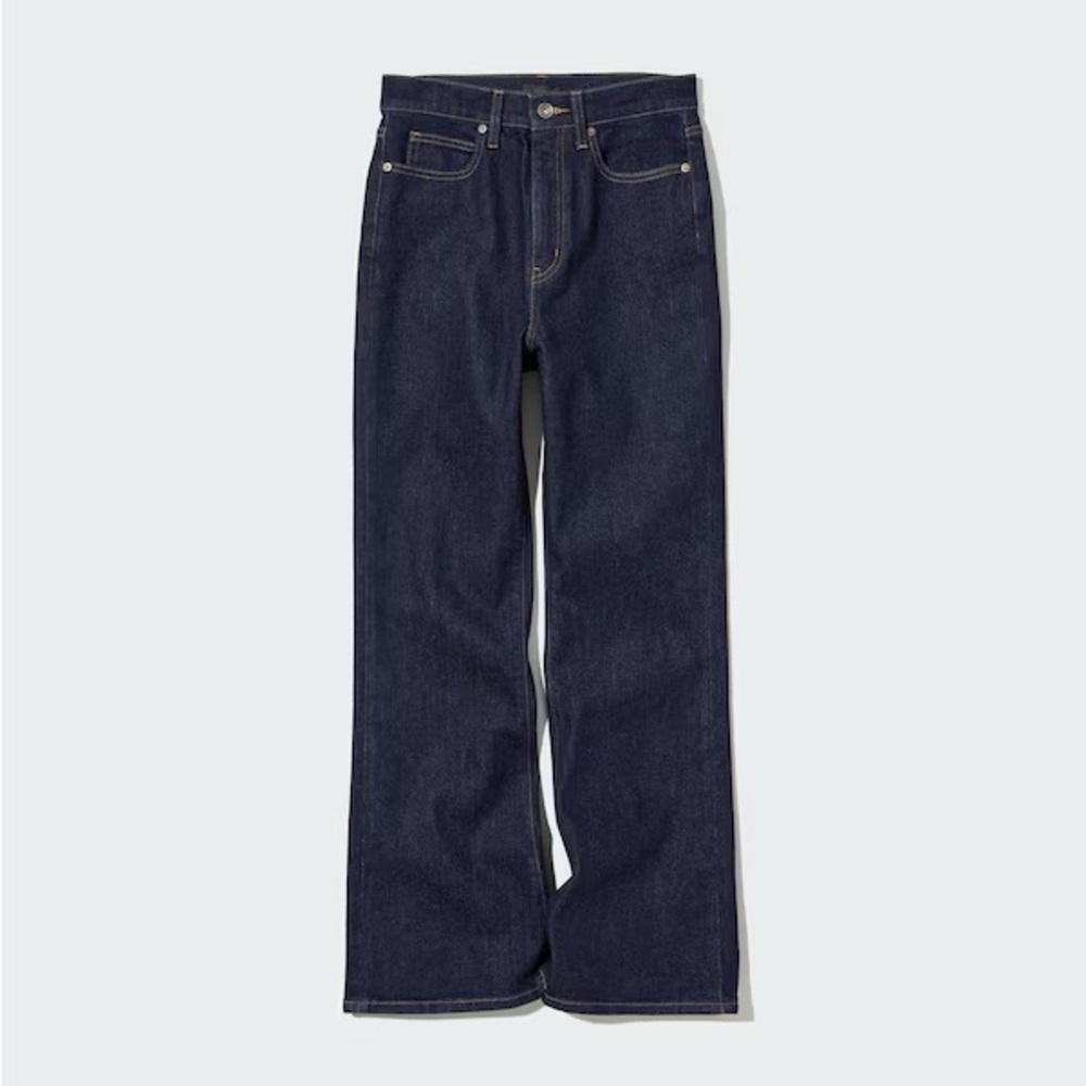 Uniqlo dark blue slim flared jeans 23